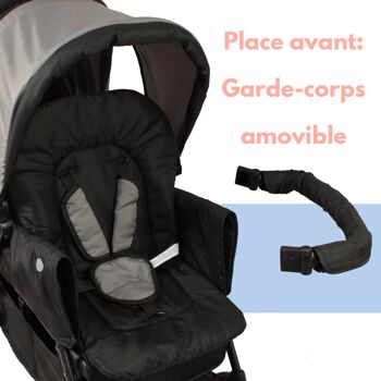 Poussette double pour enfants d'âges rapprochés (habillage pluie inclus) 7