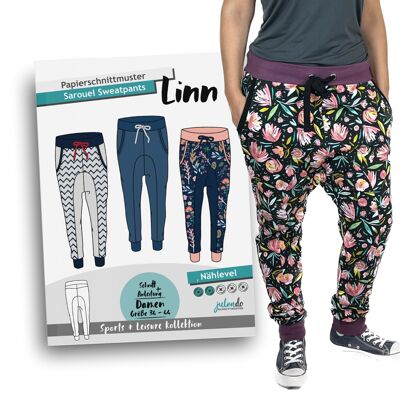 Pantalons de survêtement à motif Linn Gr. 34-44 | Patron en papier pour femmes avec instructions de couture