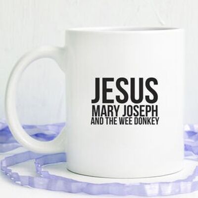 Drame criminel Jésus, Marie, Joseph et le petit âne Mug