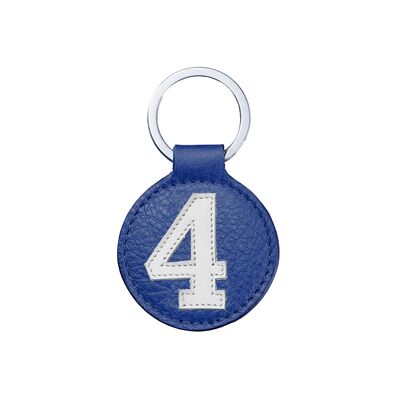 Mini-Schlüsselring Nr. 4 weißer kobaltblauer Hintergrund