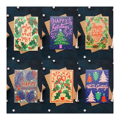 Set of 6 Christmas Cards
