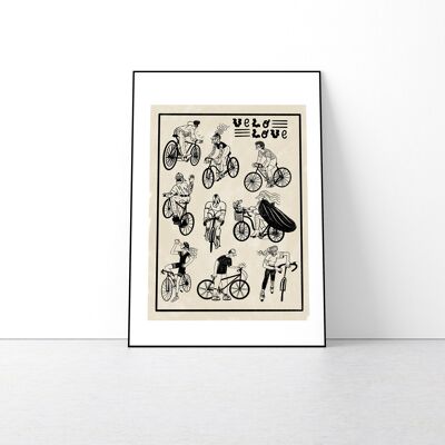 A5 Velo Love Art Print, Graphic Poster