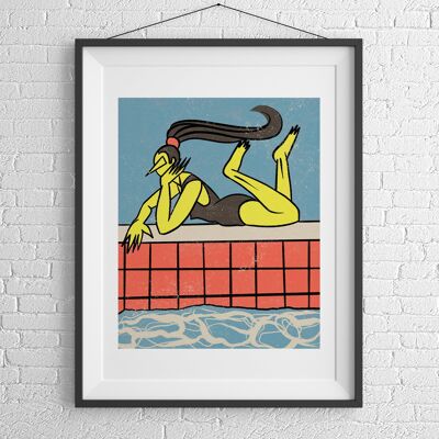 Pool Girl Print, Summer vibes