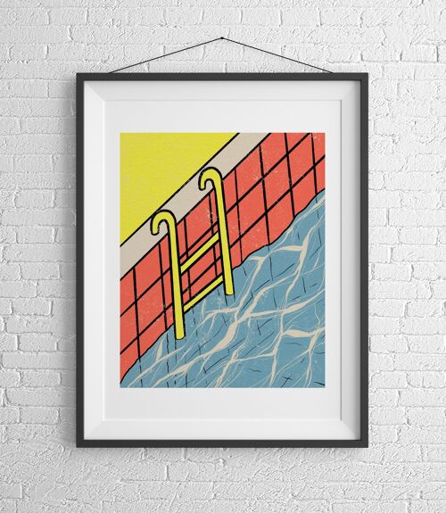 A5 Swimming Pool Art