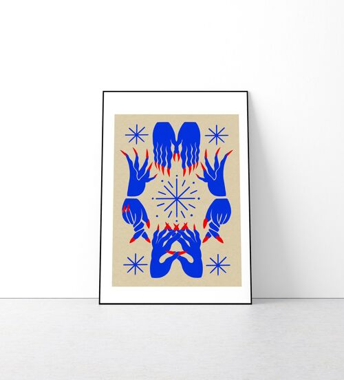 A5 Enchanted Hands Art Print, Graphic Poster