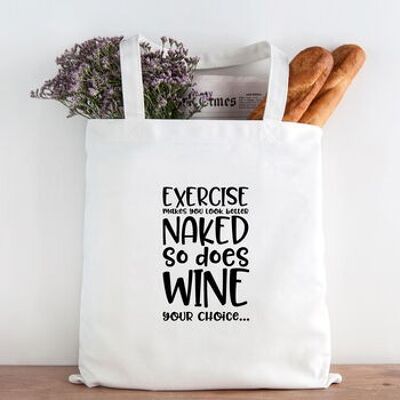 Bolsa de asas de vino o ejercicio divertido