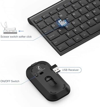 Clavier et souris sans fil Base12 - eu 2