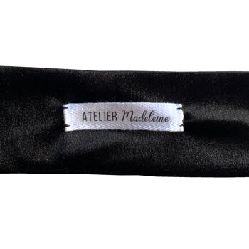 Headband en velours noir modulable 5