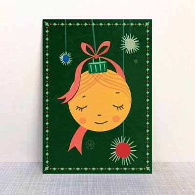 Carte postale ornement de Noël