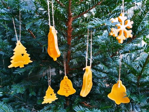Beeswax - Christmas decorations pack of 4