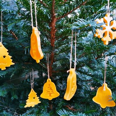 Beeswax - Christmas decorations pack of 4