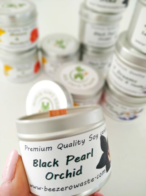 Soy scented candles - Black Pearl Orchid