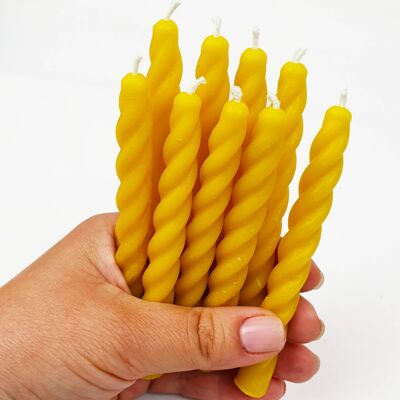 Beeswax - Mini spiral tapers
pack of 9 (boxed)