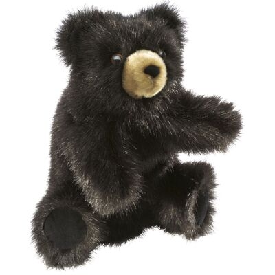 Piccolo orso bruno scuro/cucciolo di orso nero| Burattino a mano 2232