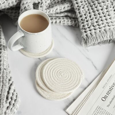 Cotton ECO-TWIST Coasters - Set of 4