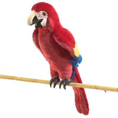Scarlet macaw - Movable beak| Handpuppe 2362