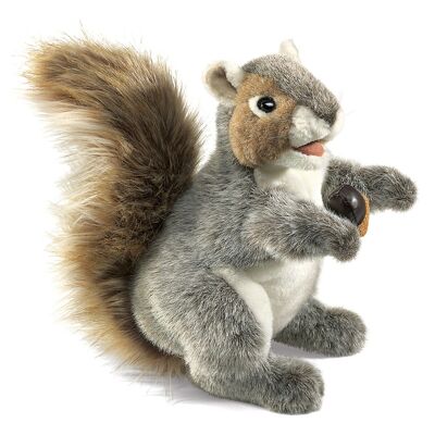 Écureuil gris - Tête, bouche et bras mobiles| Marionnette 2553