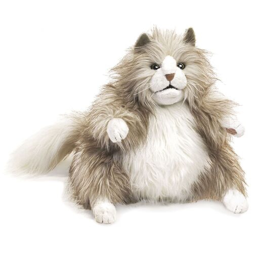 Fluffy cat - 	Movable mouth| Handpuppe 2566