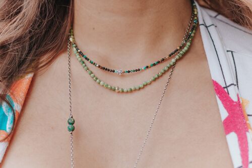 Collier Diopside Argent 925