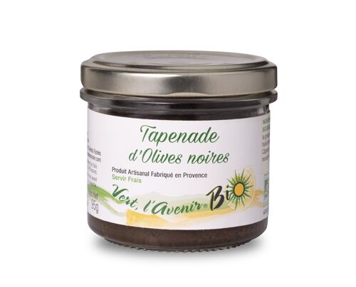 Tapenade d'olive Noire, Bio (95 gr)