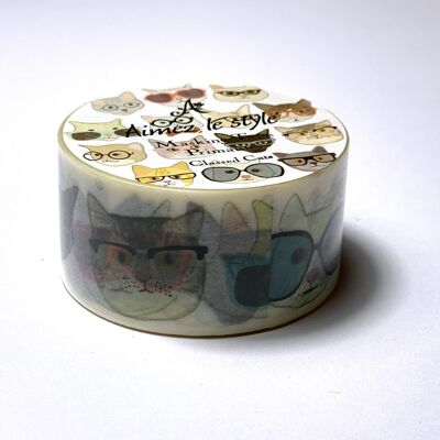 Washi /Masking Tape Glassed Cat