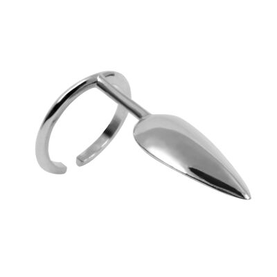 Kink fingertip ring - Sterling Silver