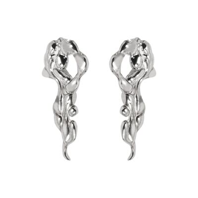 Boucles d'oreilles d'élevage - Argent massif