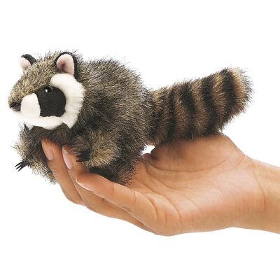 Mini Raccoon (VE 4): un bandido enmascarado con cola a rayas | Marioneta de mano 2646