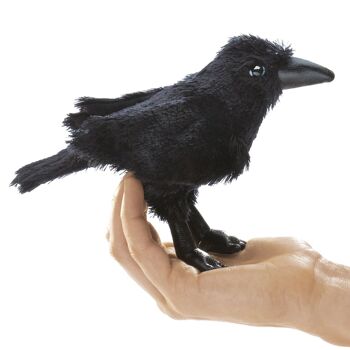 Mini corbeau (VE 3) - une représentation parfaite de l'oiseau emblématique | Marionnette à main 2698 1