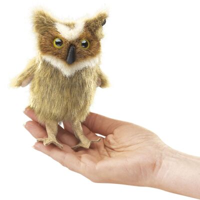 MINI GREAT HORNED OWL / Mini Eagle Owl (VE 4)| Hand puppet 2752