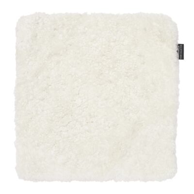 Curly seat cover sheepskin - square_White