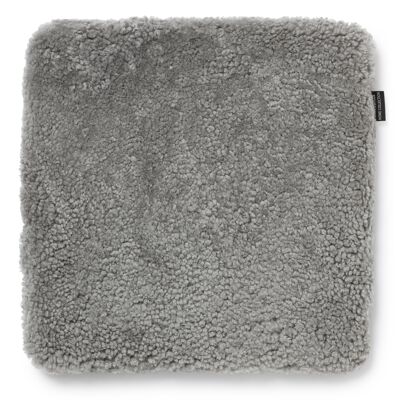 Curly seat cover sheepskin - square_Natural Grey