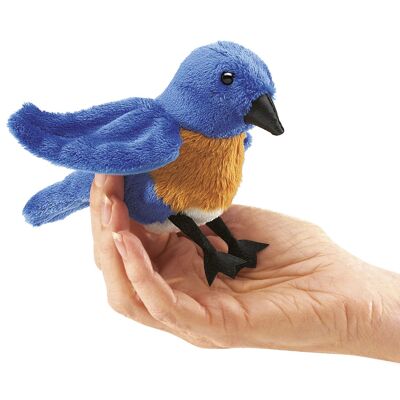 MINI BLUEBIRD / mini blue warbler bird (blue) (VE 3)| Hand puppet 2755