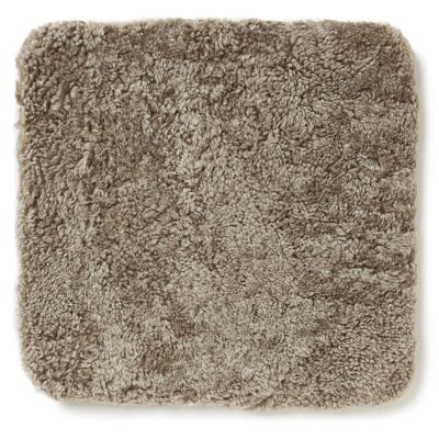 Curly pad sheepskin - square_Light Brown