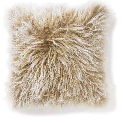Shansi cushion cover sheepskin_Beige Snowtop