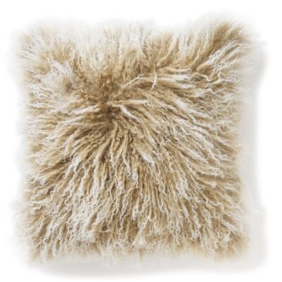 Shansi cushion cover sheepskin_Beige Snowtop