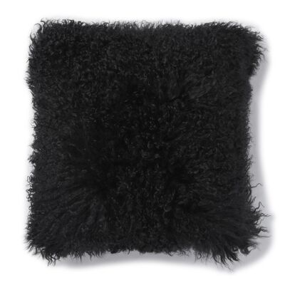 Shansi cushion cover sheepskin_Black