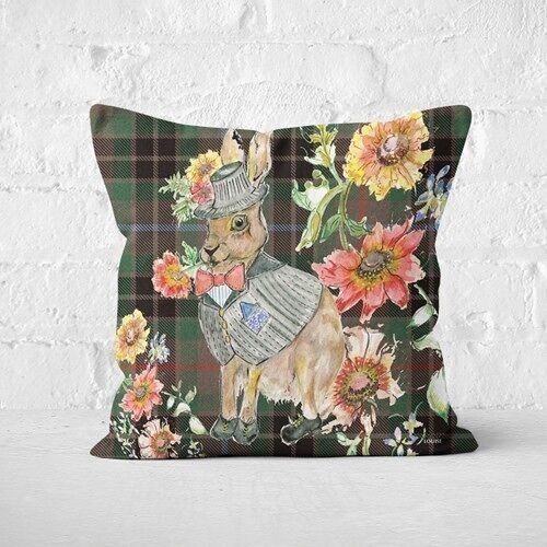 Cuscino in tweed lepre