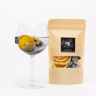 Pack of 6 cocktails to infuse, cinnamon, chamomile, orange