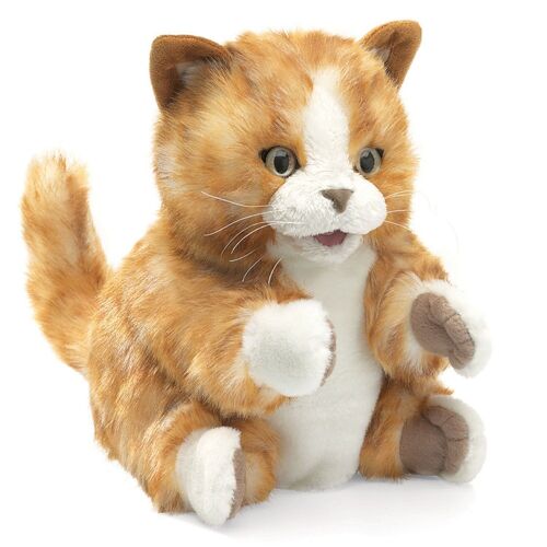 Orange tabby kitten - Movable mouth arms and legs| Handpuppe 2845