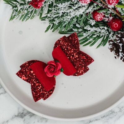 Christmas - 3.5" Beauty Bow Red