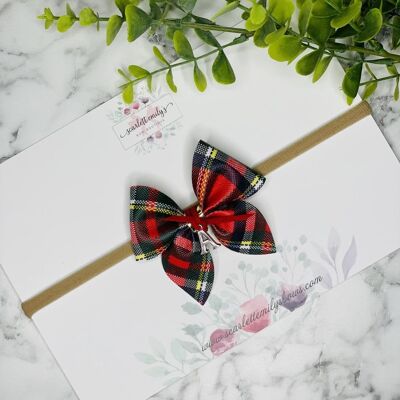 Tartan - 3.5" Pinch Bow Baby Band