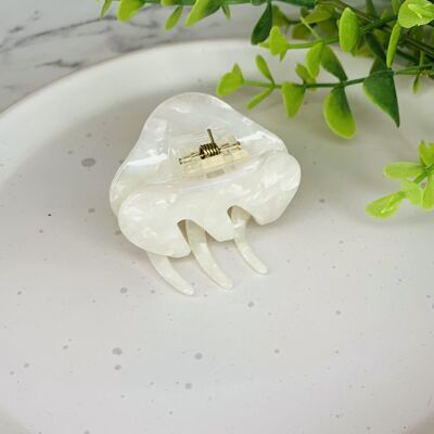 Autumn - Small Resin Claw Clips - White