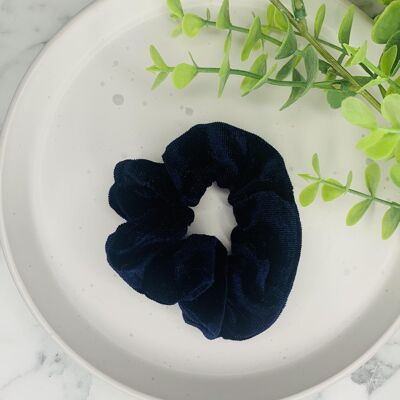 Autumn - Velvet Scrunchie Set Blues - Navy