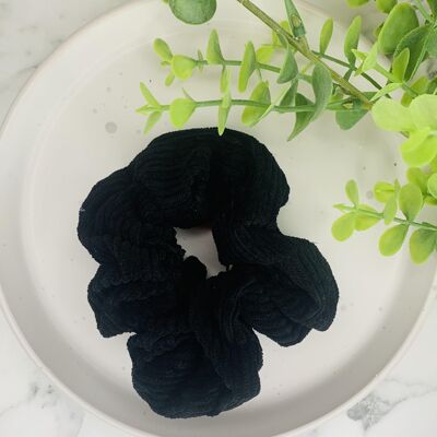 Autumn - Corduroy Scrunchies (7 Colour Options) - Black
