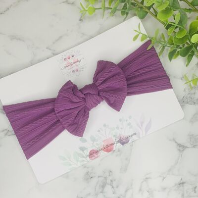 Baby - Bow Hair Wrap Purple
