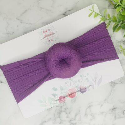 Baby - Doughnut Hair Wrap Purple