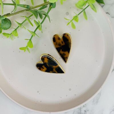 Safari - Heart Stud Earrings