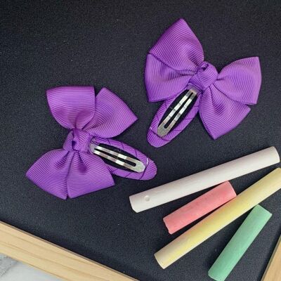 School - Ribbon Snaps Purple