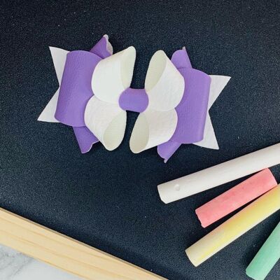 School - 3.5" Franchi Clover Bow Lilac